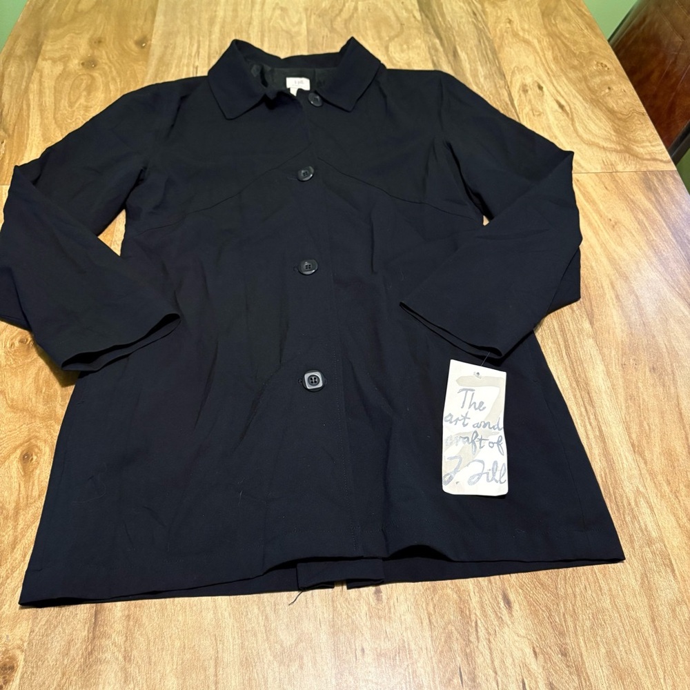 3/$55 NWT J Jill Black Bi-Stretch Lined Career Blazer Womens Plus Size 2 Petite
